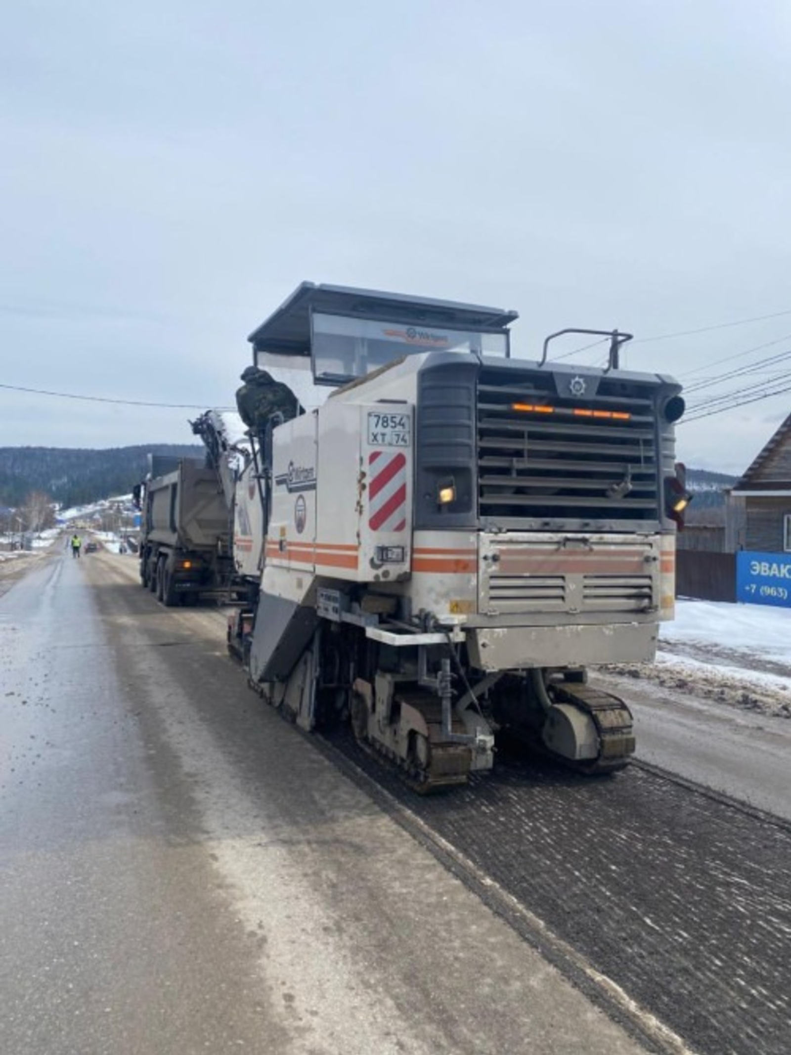 В Башкирии проводится ремонт дороги через Красный Ключ