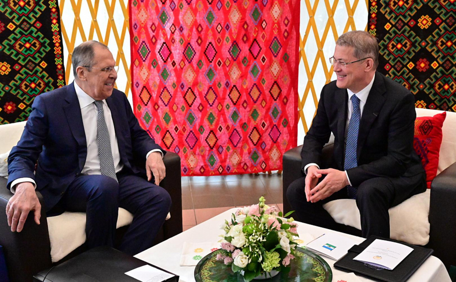 Встреча Радия Хабирова с министром иностранных дел России Сергеем Лавровым