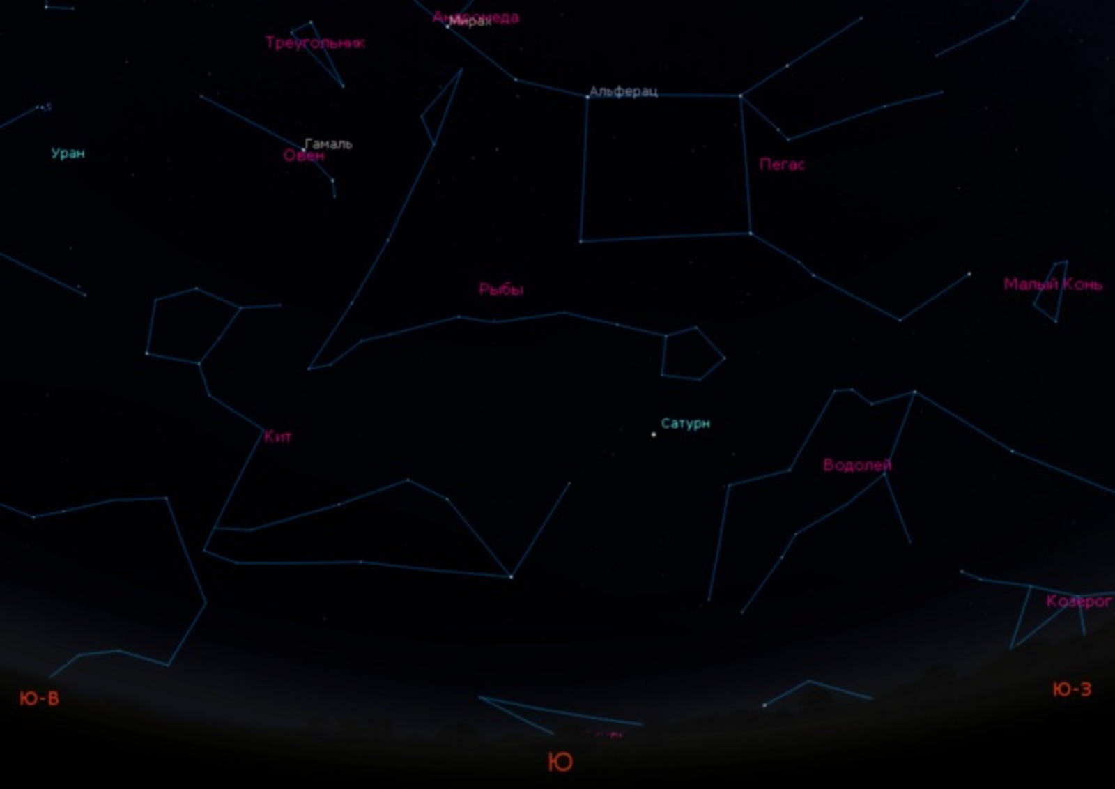 Жители Башкирии смогут увидеть Сатурн рядом с Луной