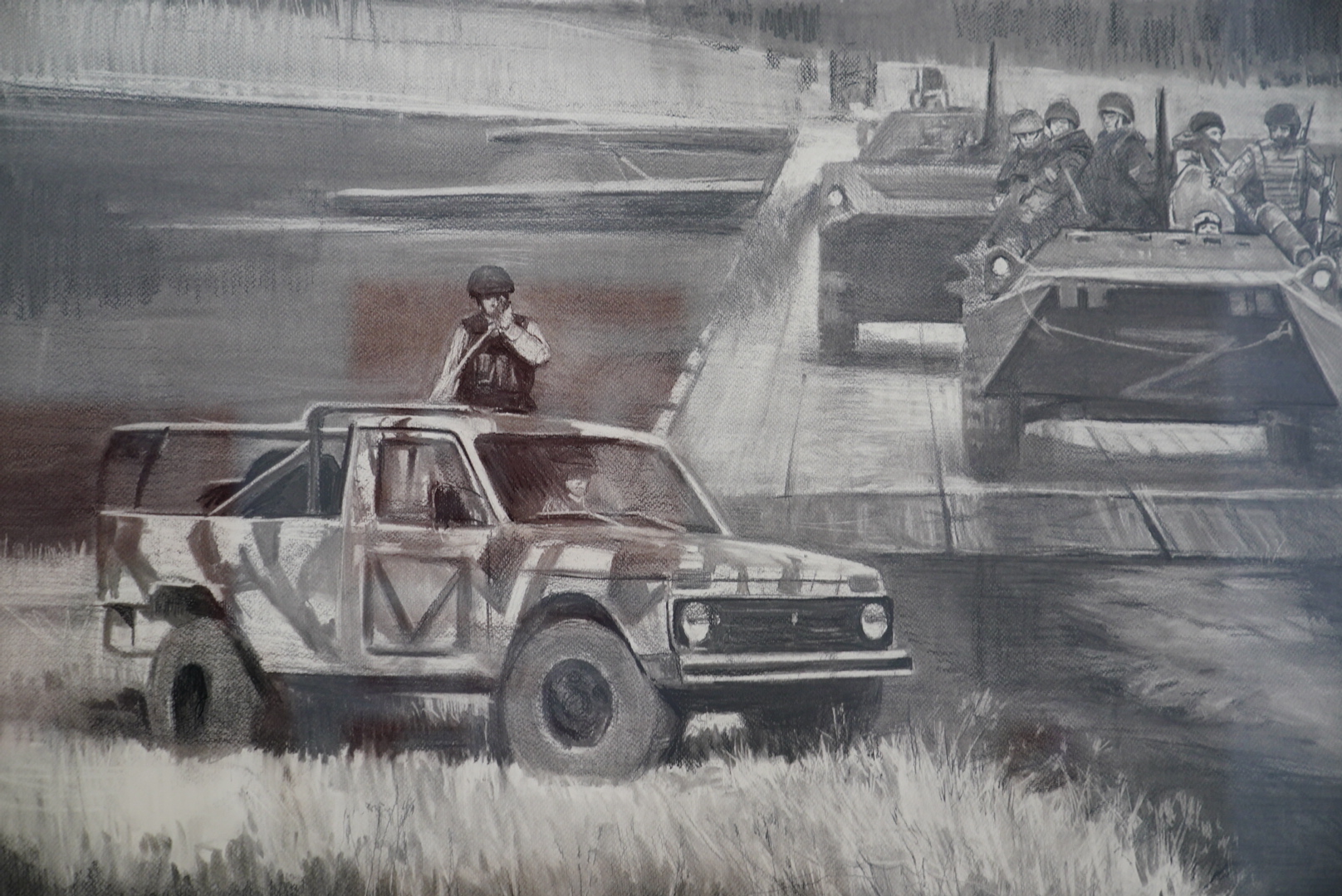 Художник Юрий Сивачев рассказал в Уфе, как пишет портреты под прицелом вражеских