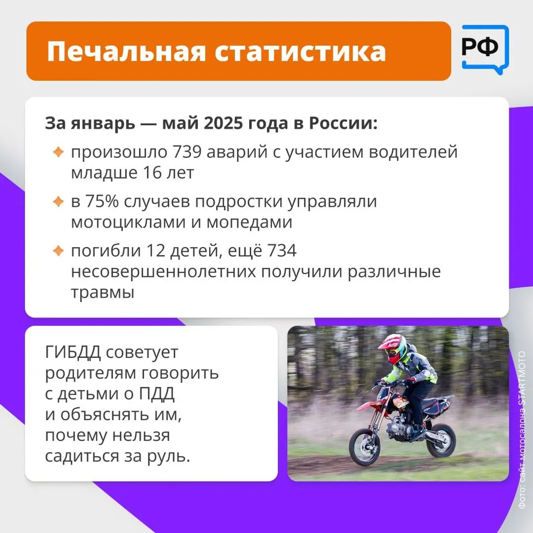 ДТП с участием несовершеннолетнего мотоциклиста