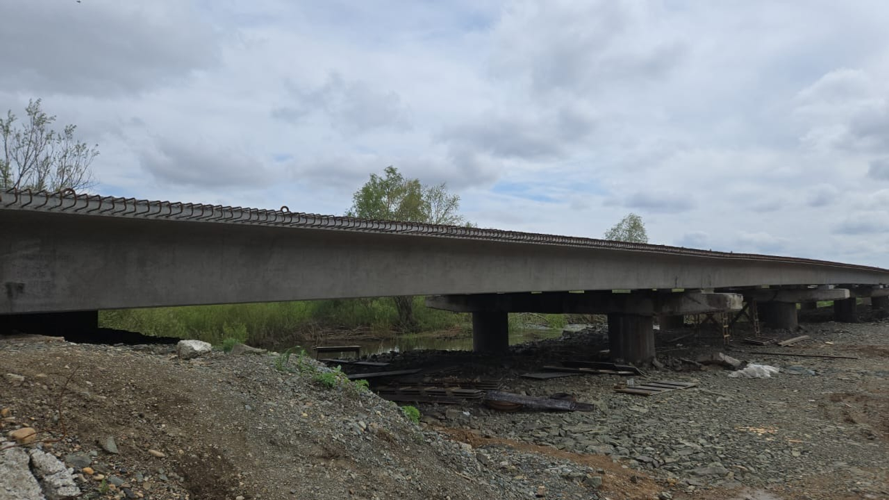 В Башкирии ремонтируют мост у границы с Оренбуржьем